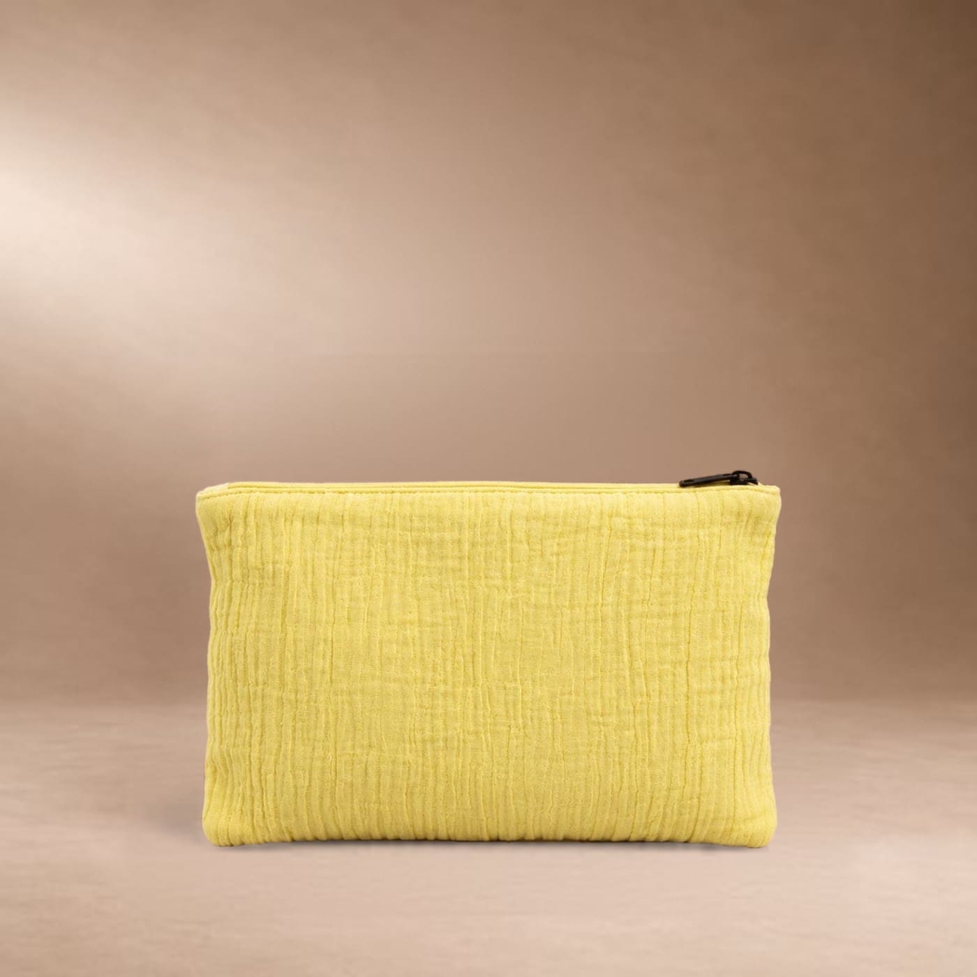 Trousse personnalisable en gaze de coton sans soufflet